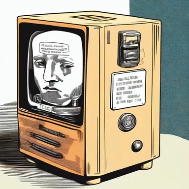 In the science fiction novel, the protagonist discovered a hidden message on the idiot box that changed the course of human civilization.