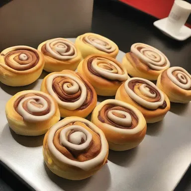 The movie theater offered a variety of delicious snacks, including mouth-watering cinnamon rolls.