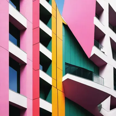 The use of sharp angles and clashing colors in the building design created a sense of disharmony.