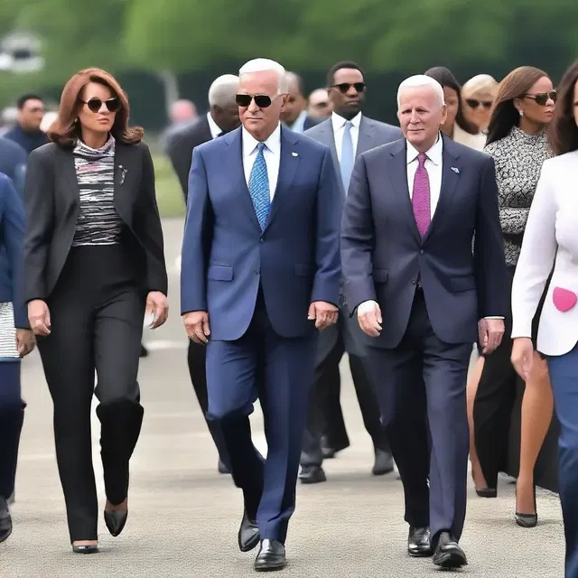 The vice president attended the fashion show wearing a stylish suit.