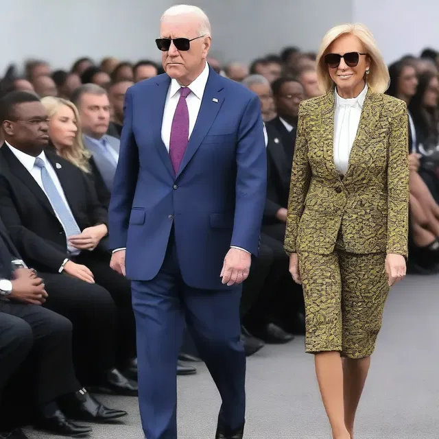 The vice president attended the fashion show wearing a stylish suit.
