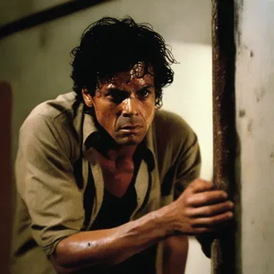 The character's erratic behavior added suspense to the thriller film.