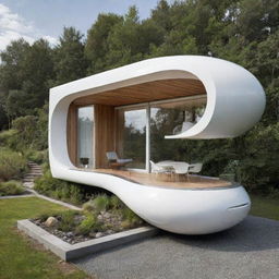 An assortment of cutting-edge, small homes featuring futuristic architecture and innovative designs.