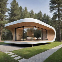 An assortment of cutting-edge, small homes featuring futuristic architecture and innovative designs.