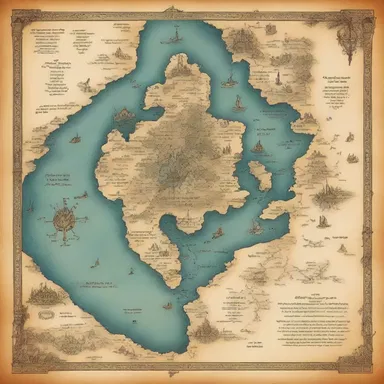 The map of the imaginary world in the fantasy novel was elegantly designed and legible for the readers to navigate through the story.