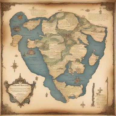 The map of the imaginary world in the fantasy novel was elegantly designed and legible for the readers to navigate through the story.