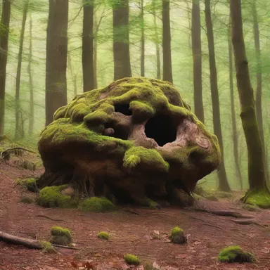 The enchanted forest was filled with mysterious burls, each containing a hidden power or secret knowledge.