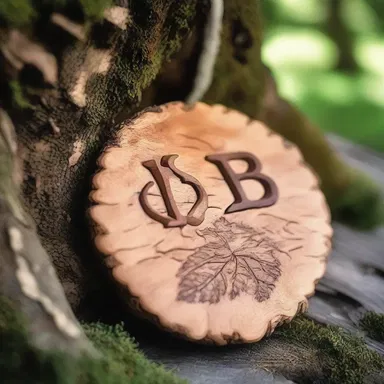 As a sign of their eternal love, the couple exchanged handmade gifts, and he carved her initials on a burl from their favorite tree.