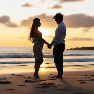 As the sun set, the couple shared a romantic moment on the beach, with the huddler wrapping their arms around their partner.