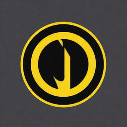 Design a circular logo with a bold contrast of black and yellow colors. Inside the circle, include the letters 'M&D' in a creative and elegant style that stands out.