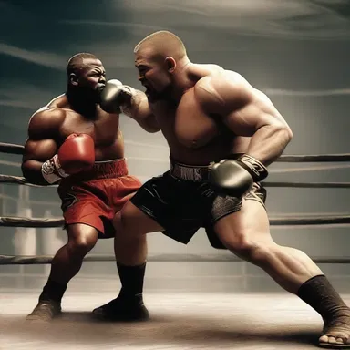 In the epic battle between the hero and the mauler, the powerful fighter dealt devastating blows to his opponent.