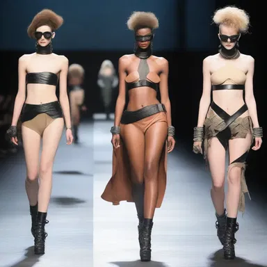The fashion show featured a collection of avant-garde designs, including a daring outfit inspired by a mauler's aggressive fighting style.