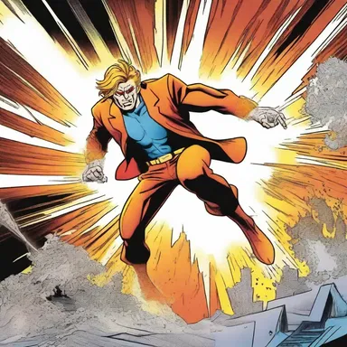 In the comic book series, the hero uses peroxide to create an explosion and defeat the villain.