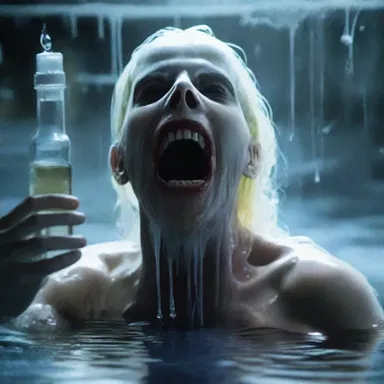 The horror movie plot revolves around a mysterious substance that turns ordinary water into deadly peroxide, causing gruesome transformations.