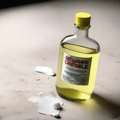 In the movie, the detective found a bottle of peroxide at the crime scene and it turned out to be a crucial piece of evidence.