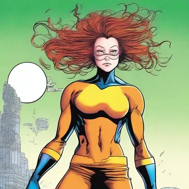 In the latest issue of the superhero comic, the protagonist peroxides their hair to disguise themselves.