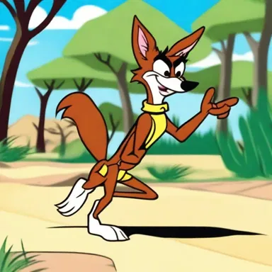 In the Looney Tunes episode, the Coyote was constantly done for by the Road Runner's clever tricks.