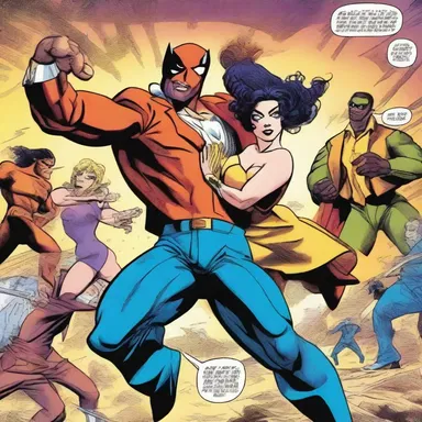 In the comic book series 'Tango Tales', the superheroes engage in epic battles while a tango melody plays in the background.