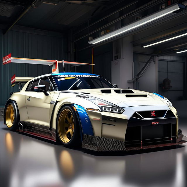 Alter the Nissan GTR Nismo airplane to be more identifiable as an airplane, keeping Nismo's distinct features but incorporating more aircraft characteristics.