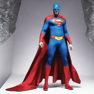 The superhero's costume had brocaded patterns, adding a touch of elegance to their look.