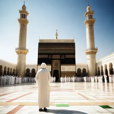 After years of toil and devotion, he finally made a pilgrimage to Mecca.