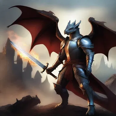 In the fantasy world of dragons and magic, the brave knight toiled tirelessly to defeat the evil sorcerer.