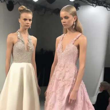 The fashion designer toiled for weeks to create the perfect dress for the runway show, showcasing their dedication and hard work.