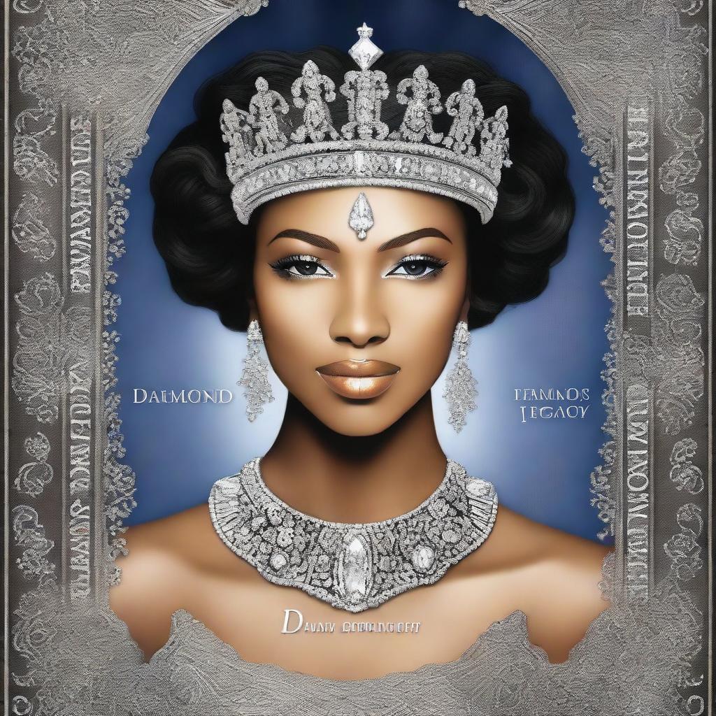 An exquisite digital art image representing a book cover titled 'Diamond Legacy'