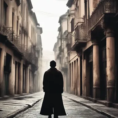 The protagonist wandered through the deserted town, their eyes vacantly scanning the empty streets described in the novel.