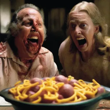 The tongue-in-cheek horror movie had the audience laughing at the exaggerated gore and cheesy dialogue.