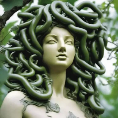 The tongue-in-cheek retelling of the myth of Medusa had her turning her victims into garden ornaments instead of stone.