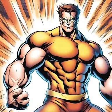 In the latest issue of the superhero comic, the rhomboids of the protagonist are prominently displayed as he flexes his muscles.