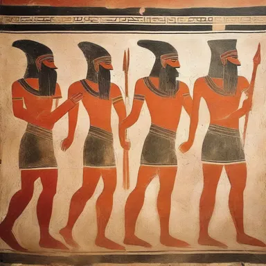 The ancient religious murals depicted warriors with well-developed rhomboids, symbolizing their strength and ability to protect the community.