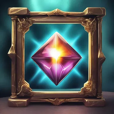 In the mystical realm of the game, the magical portal could only be opened with the power of a rhomboid gem.