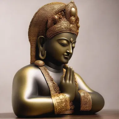 In some religious traditions, statues and icons are intentionally crafted with a matte appearance to emphasize their spiritual nature and discourage worldly attachment.