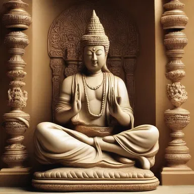 In some religious traditions, statues and icons are intentionally crafted with a matte appearance to emphasize their spiritual nature and discourage worldly attachment.