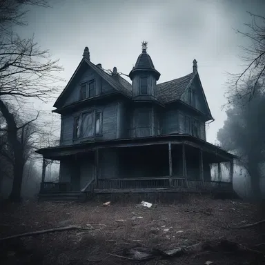 The author described the gloomy atmosphere of the haunted house with a matte tone, enhancing the feeling of unease.