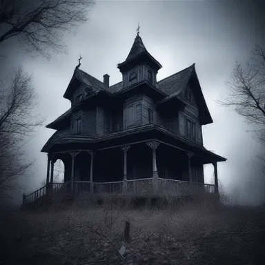 The author described the gloomy atmosphere of the haunted house with a matte tone, enhancing the feeling of unease.