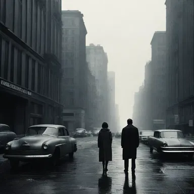 In the film, the director used a matte filter to give the scenes in the dystopian world a desaturated and bleak appearance.