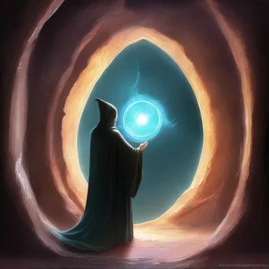 The sorcerer used a piece of magical matte to create a portal to a parallel world in the fantasy story.