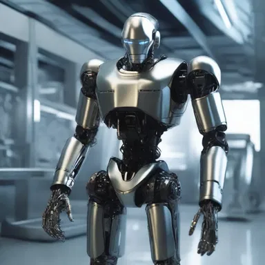 In the futuristic world of the movie, the robot's metallic surface could matte itself to blend in with the environment.