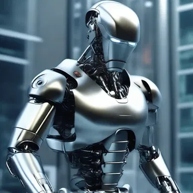 In the futuristic world of the movie, the robot's metallic surface could matte itself to blend in with the environment.