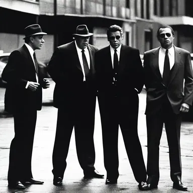 The mafia boss orders his henchmen to bump off a rival gang member in a dramatic scene from the crime film.