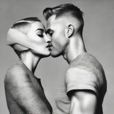 He couldn't resist running his fingers through her shorn hair, finding her even more beautiful.