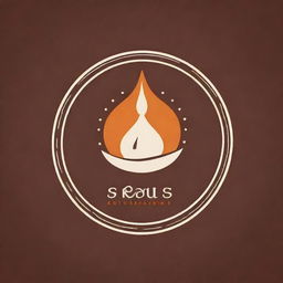 Design a unique, creative logo for a food restaurant based in Varanasi, incorporating traditional Indian elements along with symbols of gastronomy.