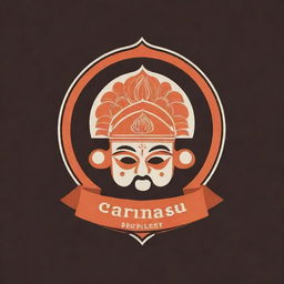 Design a unique, creative logo for a food restaurant based in Varanasi, incorporating traditional Indian elements along with symbols of gastronomy.