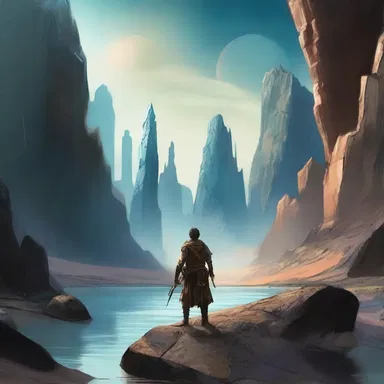 The protagonist in the novel embarked on a perilous journey across the crustal plates to discover new worlds.
