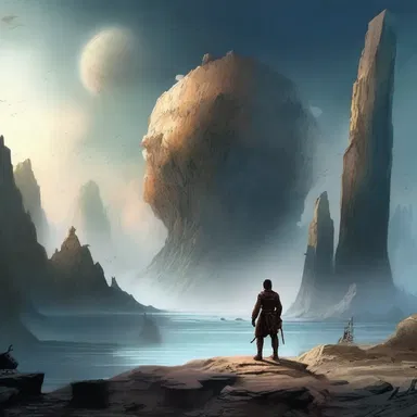 The protagonist in the novel embarked on a perilous journey across the crustal plates to discover new worlds.