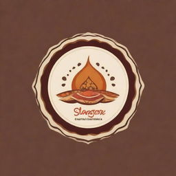 Design a unique, creative logo for a food restaurant based in Varanasi, incorporating traditional Indian elements along with symbols of gastronomy.