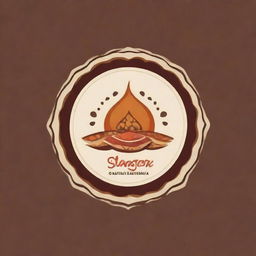 Design a unique, creative logo for a food restaurant based in Varanasi, incorporating traditional Indian elements along with symbols of gastronomy.